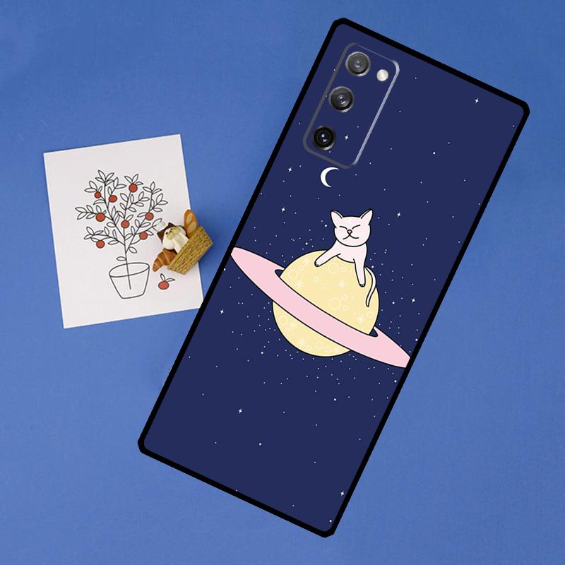 Cats In Space Phone Case For Samsung Galaxy S25 Ultra S9 S10 S20 S21 S22 Plus S23 FE S24 Ultra Back Cover