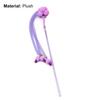 Cat Wand Toy Plush Exercise Training Pet Kitten Teaser Interactive Stick Toy with Bell for Indoor