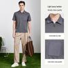 Antonio Men's Silk Blend Business Casual Polo Shirt