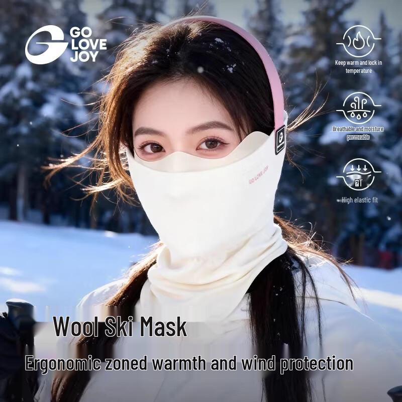 GOLOVEJOY Merino Wool Winter Ski & Outdoor Face Mask