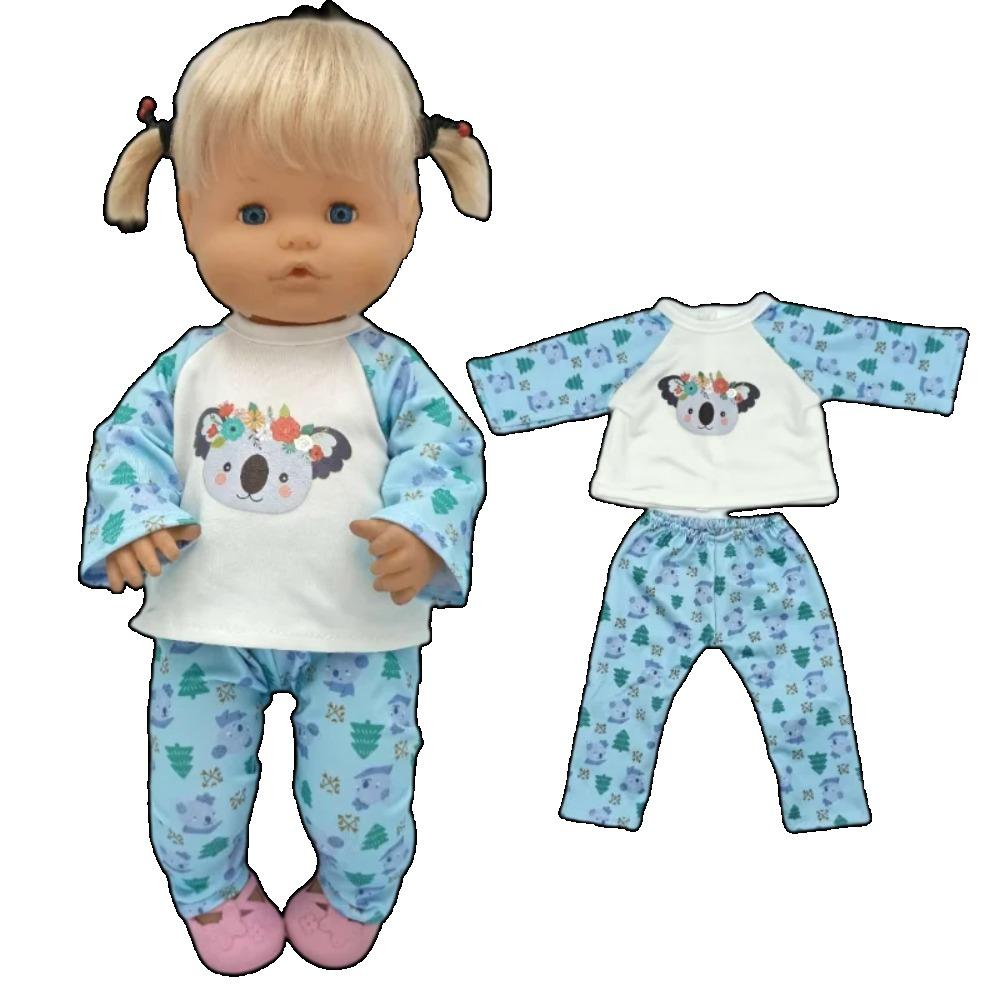 16-calowe ubranka dla lalki Nenuco w różowym swetrze, czapce i szaliku, 40 cm kostiumy dla lalek, zimowy zestaw świąteczny