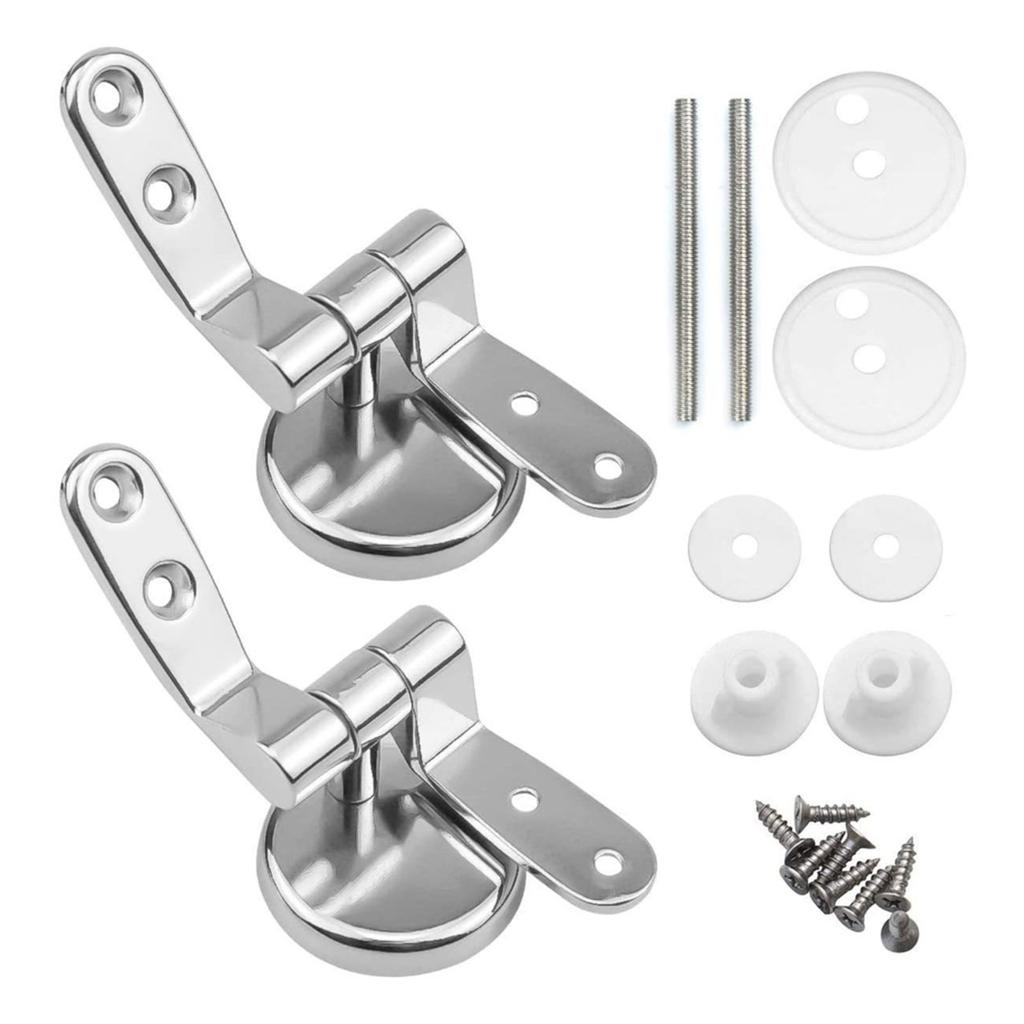 Toilet Seat Hinge Zinc Alloy Tightening Toilet Lid Hinge Bathroom Hardware Toilet Replacement Part Easy To Install