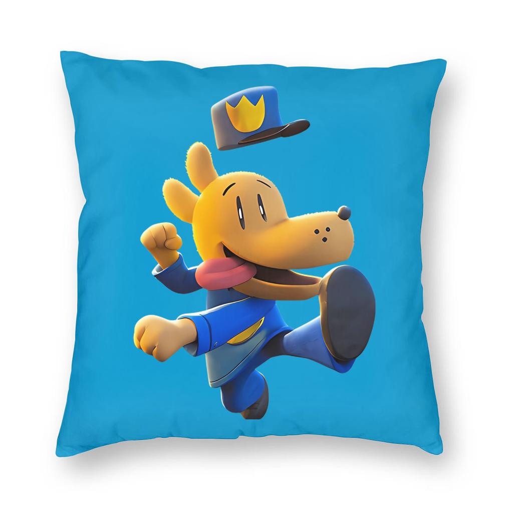 Dogman Cartoon Kids  Dog Man Pillowcase Printed Polyester Cushion Cover Decorative  Pillow Case Cover Home Square
