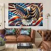 Eagle Flag Tapestry Multi Purpose Multi Size Wall Art Flat Print for Home Office Decor Party Banner