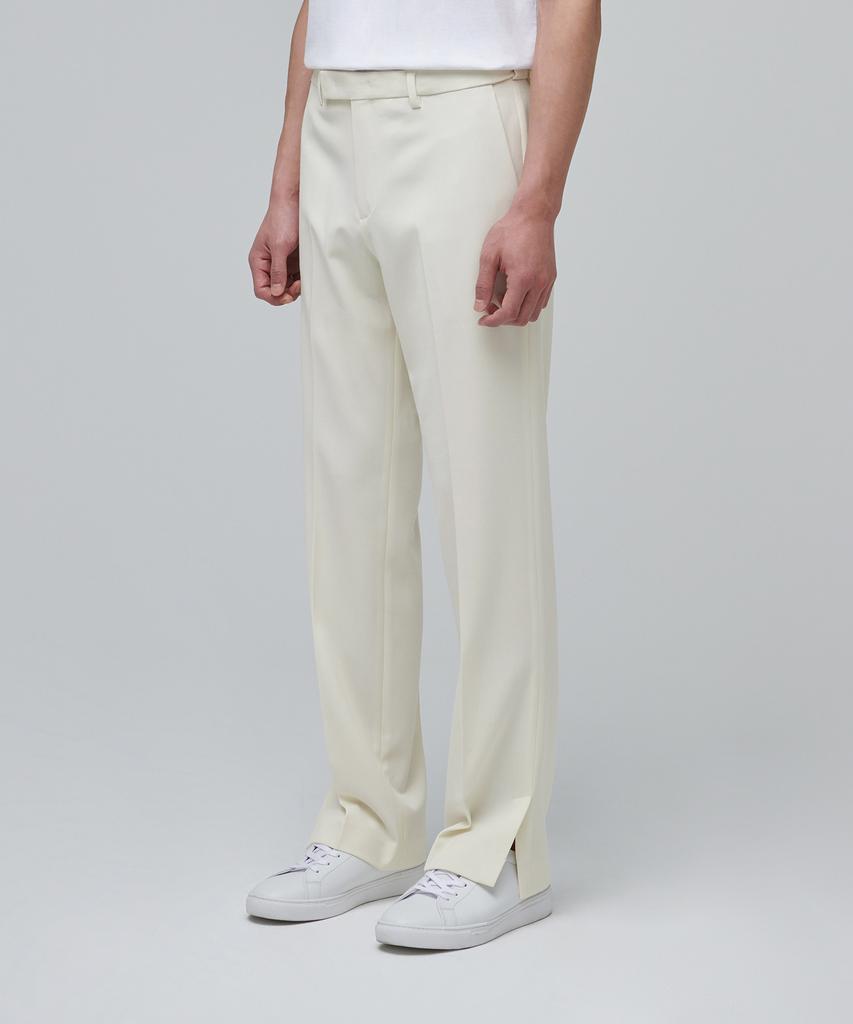 Musinsa Standard Semi-Wide Slit Hidden Banding Slacks [Cream]