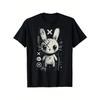 Weird and Cute Gothic Style Rabbit Horror Series Cute Rabbit Dark Aesthetics T-shirt - Pure Cotton Soft Unisex Unisex Unisex