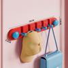 Suction Cup Bathroom Storage Hook Foldable Piano Keys Sundries Storage Holder Wall Mounted Waterproof Door Back Clothes Hook