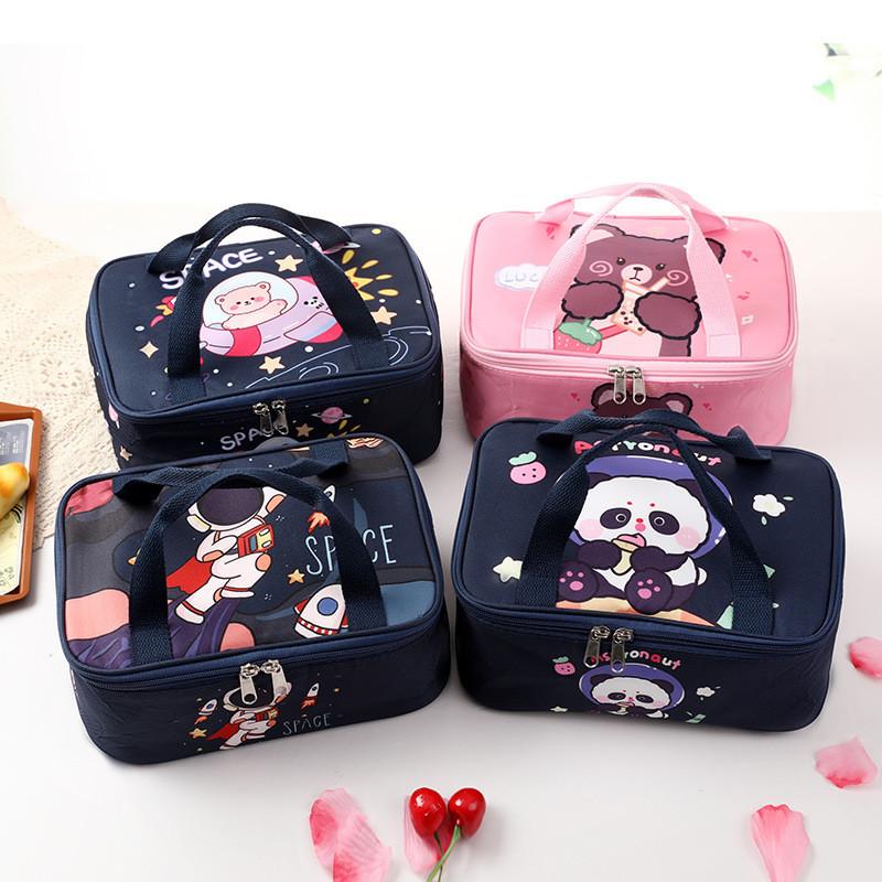 Space Bear Bento Cooler With Reusable Material For School And Travel