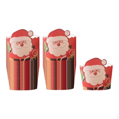 100 Pieces Cupcake Cup Christmas Wrapper Muffins Desserts Biscuits Multipurpose Paper Baking