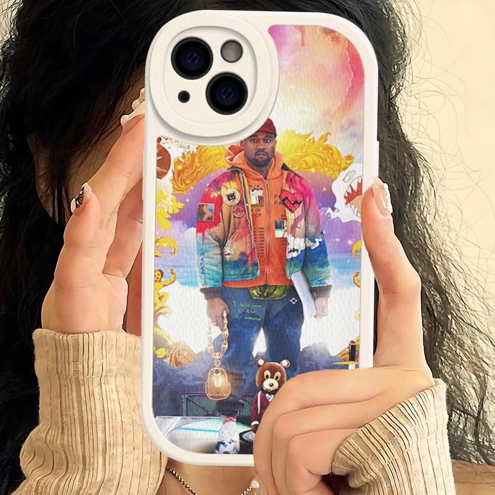 American K-Kanye Pop Rapper W-West Phone Case For IPhone 16 15 14 13 12 11 Pro Max Plus Shockproof Leather Cover