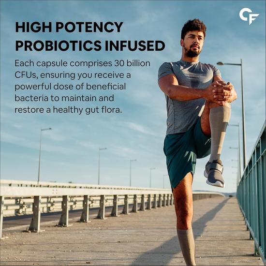 Carbamide Forte Probiotics Supplement 30 Billion for Women & Men - 60 Veg Capsules (Pack of 2)