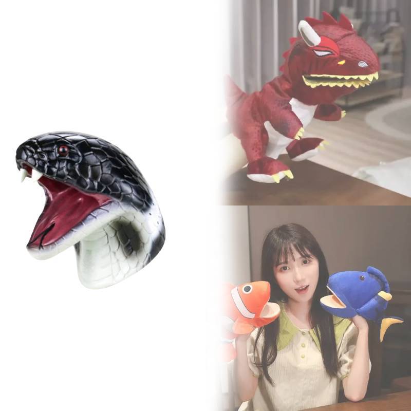 Children Hand Animal Puppet Model Silicone Material Educational Use Creative