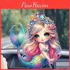 Acrylic Mermaid Flat Surface Pendant With Fun Cartoon Style For Car Inside
