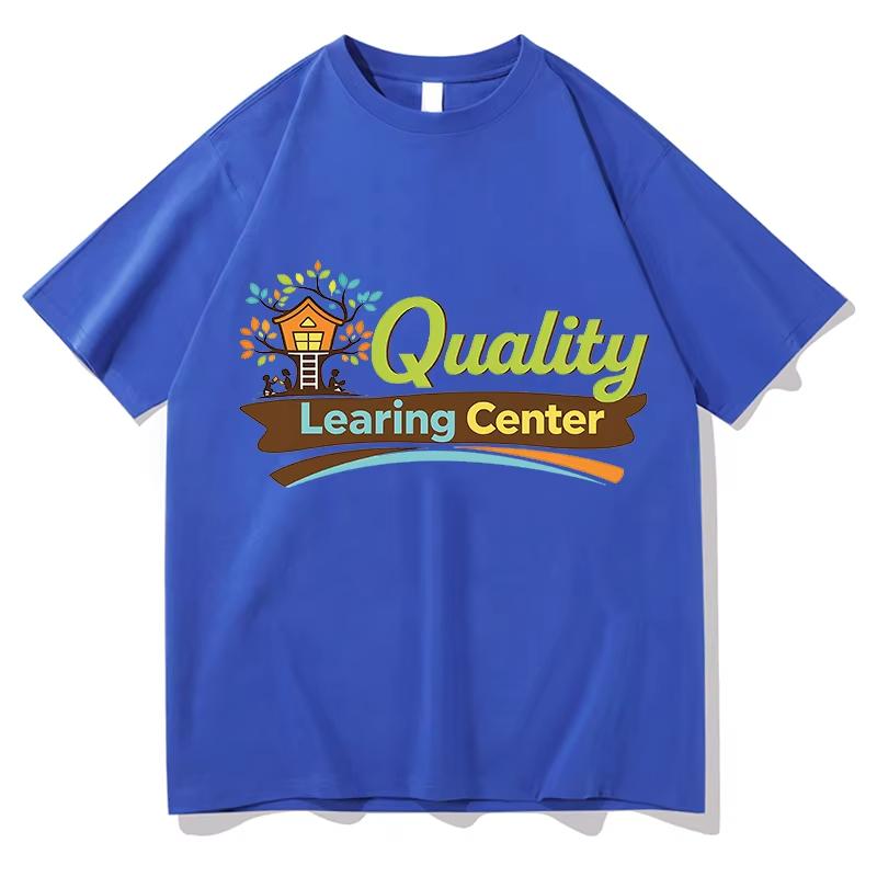 Quality Learning Center Print Tshirt Unisex Streetwear Short Sleeve Cotton Loose Male Tshirts Fashion Casual Game Graphic Tops