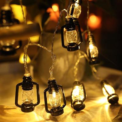 Festive LED Retro Lantern String Lights for Halloween and Spring Lantern Festival Décor