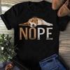 Nope Lazy Beagle T-Shirt: Funny Dog Lover Tee