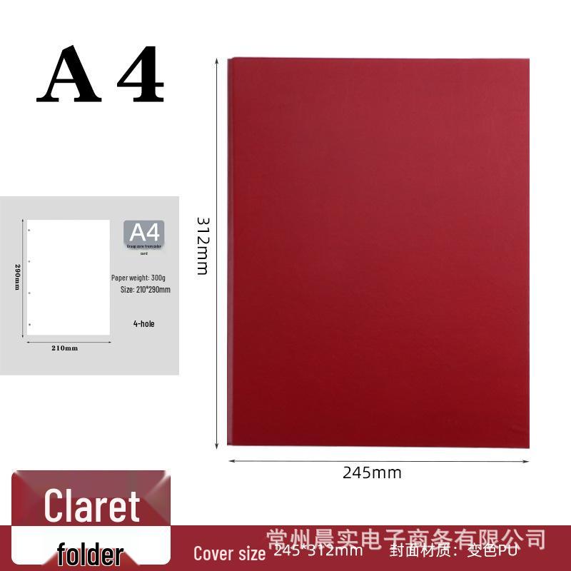 Chenshi Leather A4 Business Notebook & 4-Hole File Folder with Logo