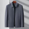 Spring and autumn new men's lapel jackets for middle-aged and elderly people, executive jackets, dad's clothes, simple men's jackets, casual jackets
