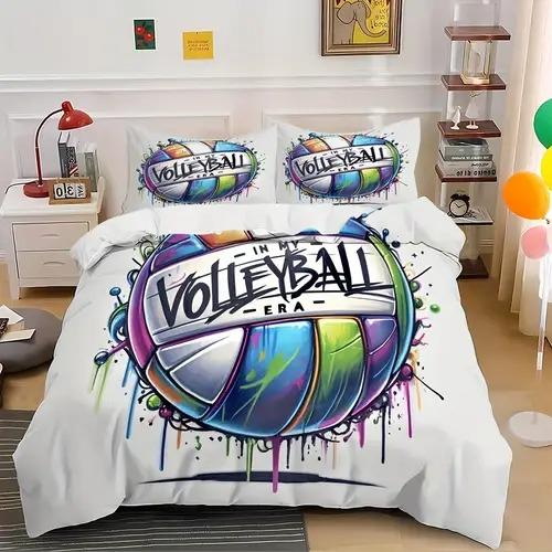 Comforter Volleyball Volleyball Background Theme Suitable For Children Kids And Adults Soft Warm And Breathable