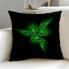 Classic Electronic Brand Razer Cushion Cover Soft & Easy-Wash Pillow Case – Versatile for Couch, Bed, Travel and Office