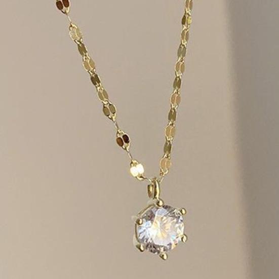 Women Necklace Luxurious High-end Shiny Rhinestone Geometric Neck Chain Female Jewelry