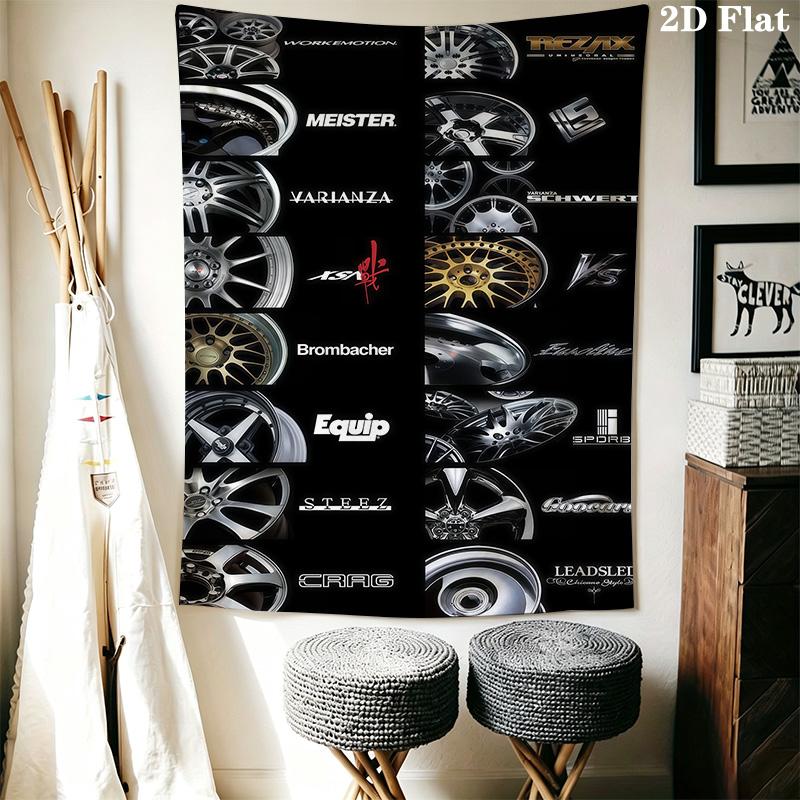 Highquality Wheels Need Tapestry Background Cloth Fashion Print Christmas Gift Homestay Soft Decoration Tapestry Soft