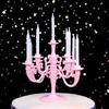 New 9 Pcs Candles and Candlestick Bracket 1 Set Cake Topper Birthday Party  Candle Holders Toppers Decoration