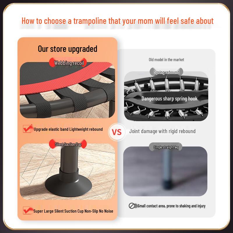 Children's Indoor/Outdoor Trampoline with T-Handle