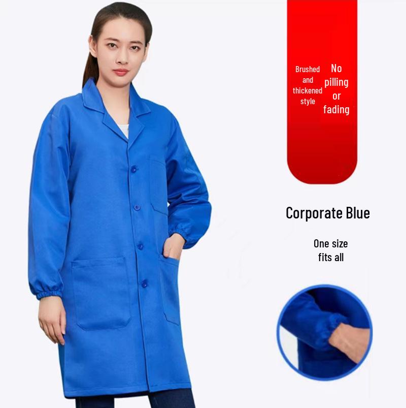 Unisex Dustproof Mechanic's Long Sleeve Work Coat - Wear & Dirt Resistant for Labor Protection