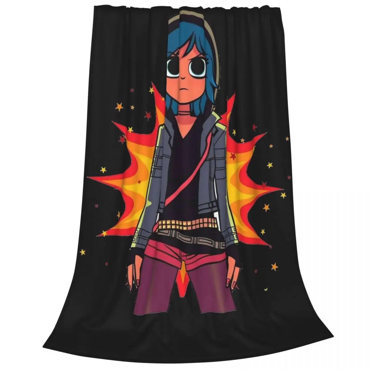 Ramona Flowers Scott Pilgrim Blanket Scott Pilgrim vs The World Plush Funny Breathable Throw Blankets for Chair Covering Sofa 80x120cm