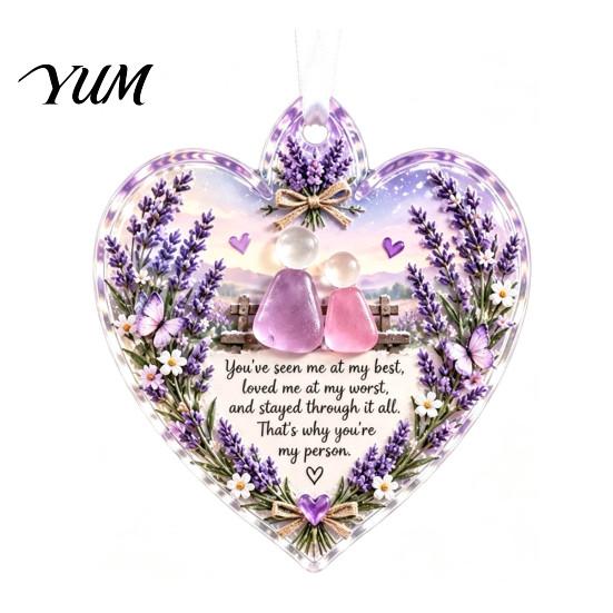 Seasonal Home Decorations Heartfelt Holiday Keepsake Ornament, Acrylic Hanging Decoration for Loved Party Decor Ones, Christmas Tree Pendant