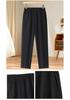 Summer Nine-Point Pants for Middle-Aged & Elderly Women - Loose Fit, Elastic High-Waist, Straight Leg
