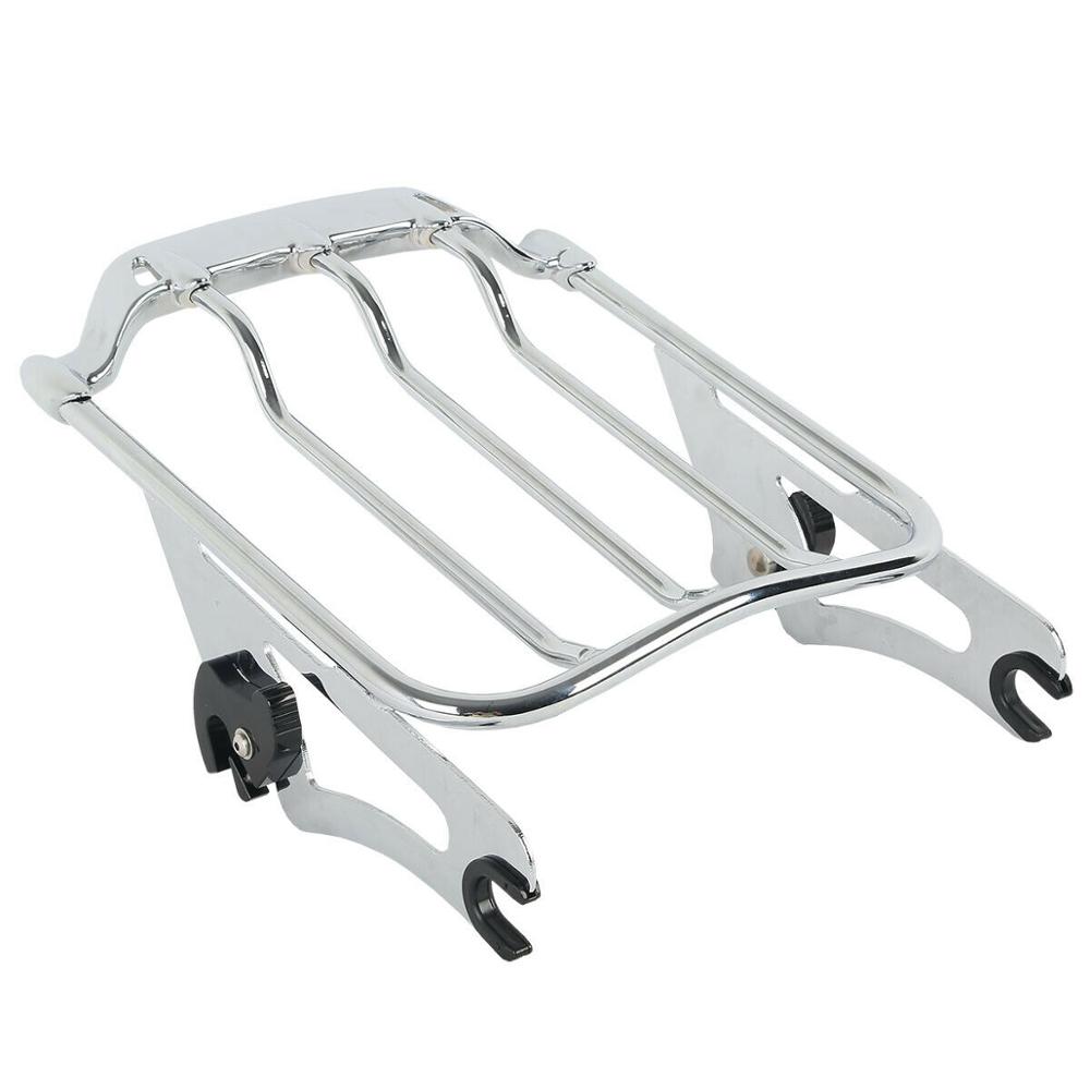 Motorcycle Two-Up Detachables Luggage Rack For Harley Touring Road King Street Glide Electra Glide 2009-2024
