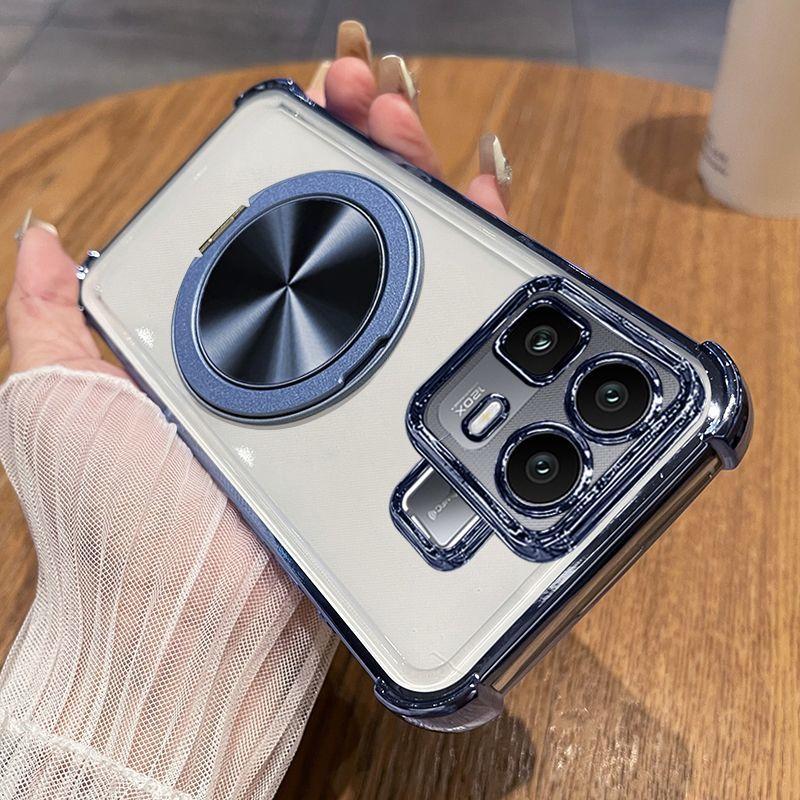 For Infinix Note 60 Pro Case Luxury Plating Clear Four-corner Bracket Protection Cover For Infinix Note 60 60Pro Shell Bumper