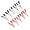 20 Pcs Crocodile Clip Red and Black 1cm Opening Electrical Test Clamp Stainless Steel Battery Cable Clips