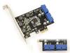 KALEA-INFORMATIQUE PCIE USB 3.0 USB3 - 2 PORTS INTERNES 19 POINTS Chipset NEC - High + Low Profile