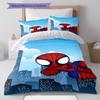 Cartoon Spider-Man Printed Bedding, Including a Duvet Cover and a Pair of Pillowcases (Without Core), Suitable for Bedroom Use.