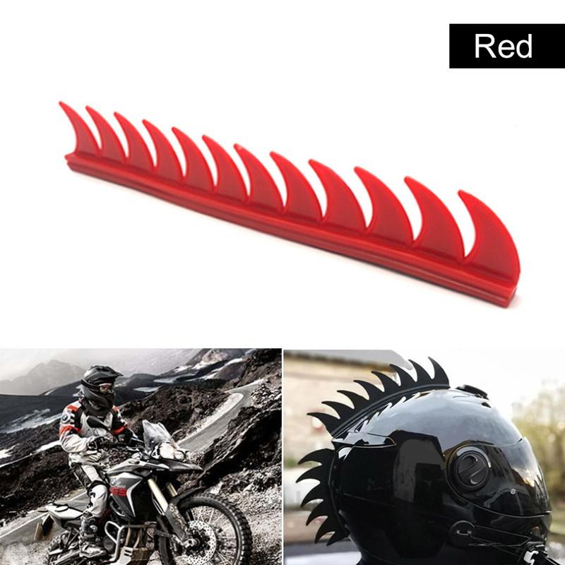 

STONEGO Helmet Decoration Motorcycle Helmet Modification Sticker Rubber Saw Blade Helmet Accessories (Helmets Not Included) червоний