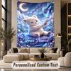 Teddy Bear (135) Theme Custom Tapestry Personalized Custom Name Text Wall Hanging Tapestry Home Decor Background Cloth