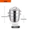 SUPOR 28cm 3-Layer Stainless Steel Steamer Pot