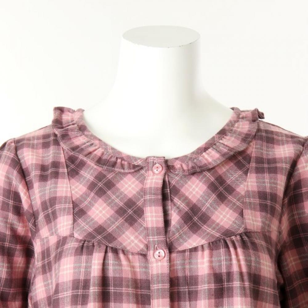 Venus Warm Check Pattern Winter Dress Pajamas Vgnw204