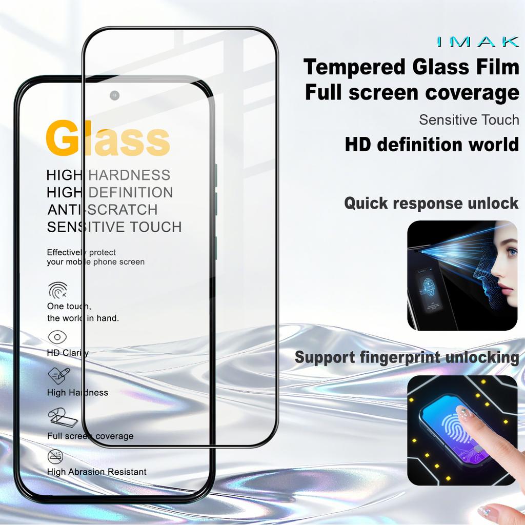 For Moto G67 G77 5G Glass IMAK Full Coverage Tempered Glass Film Pro+ Series 169mm