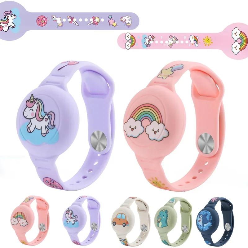 For Apple Airtag Holder Wristband Kids Silicone Case Bracelet Children For AirTags Case Watch Band Waterproof