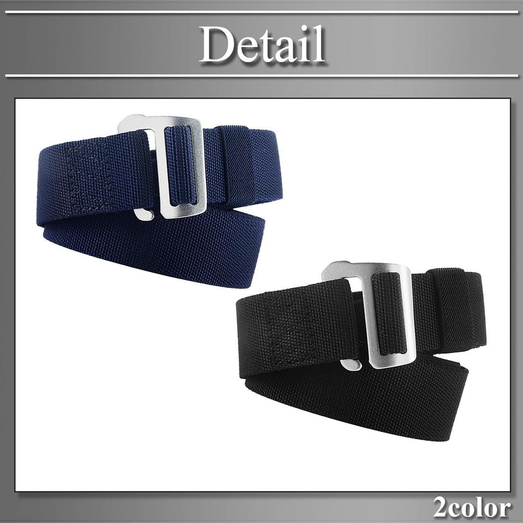 [Buzz Selection] Belt Buckle Aluminum Nylon Lightweight Simple Outdoor Work Durable Men's LBU016 (Navy)