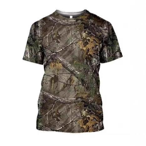 Fashion Women's T-Shirt Summer Men's 3D Printing Short Sleeve Ghillie Clothing Field Pattern Outdoor Sports Fast Drying Breathable Fashion