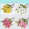 Single Long Realistic Branch Lily Flower For Wedding And Home Decoration