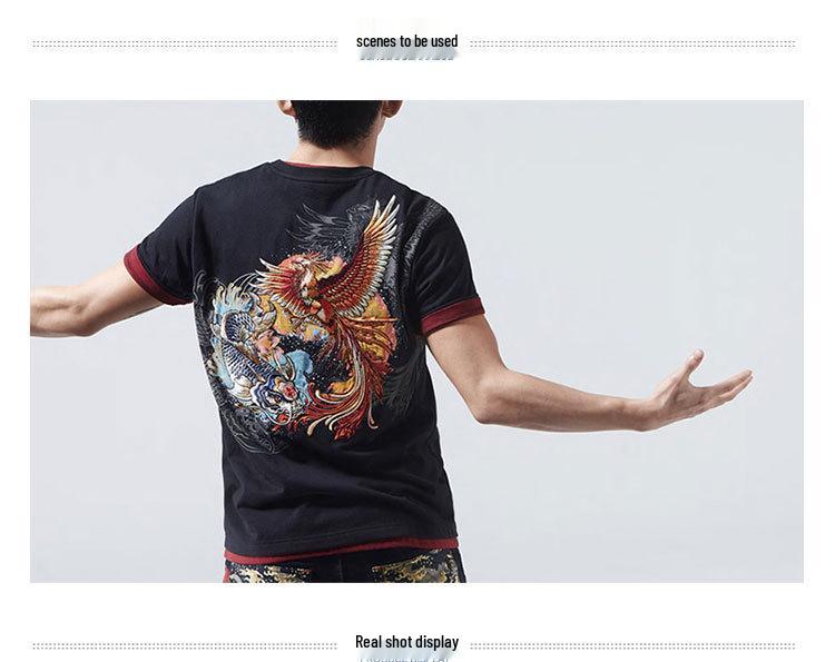 Phönix Stickerei Großes Abzeichen: Chinesischer Stil DIY Denim Mode Dekoration.
