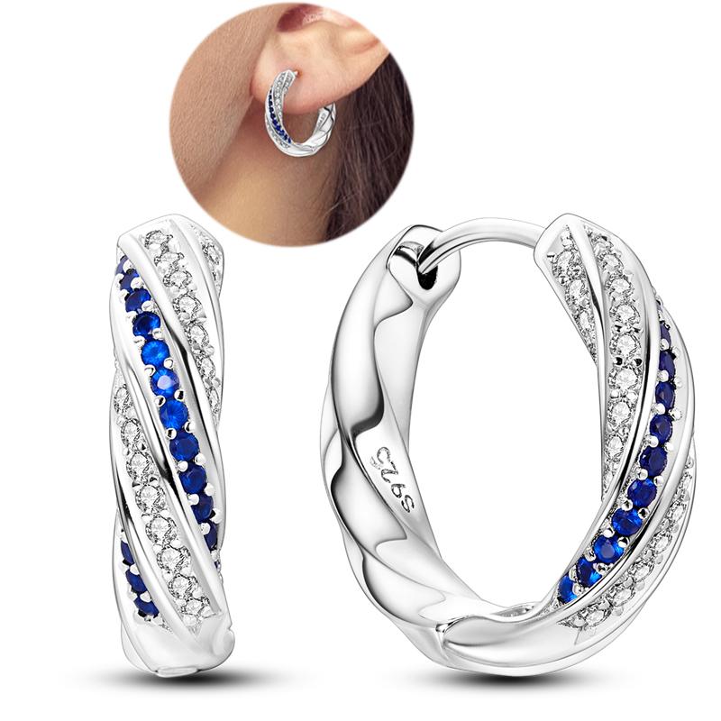 Stars Moon Sun Stud Earrings 925 Silver Hoop Earring Zircon For Women Making Jewelry Gift For Girl Women