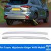 For Toyota Highlander Kluger Hybrid -2024 2025 Steel Rear Corner Bumper Trim Anti-Collision Strip Accessories Car Styling