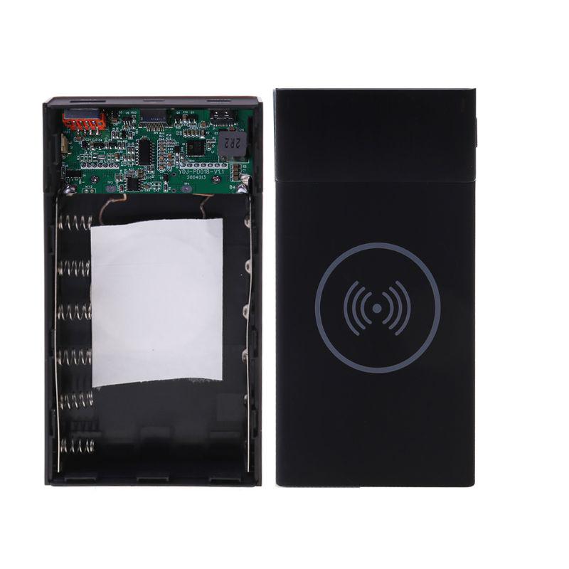 Power Bank Box 18650 Con Ricarica Rapida 22,5W E Display LCD – Supporta 6 Batterie, Per QC/PD, Nero